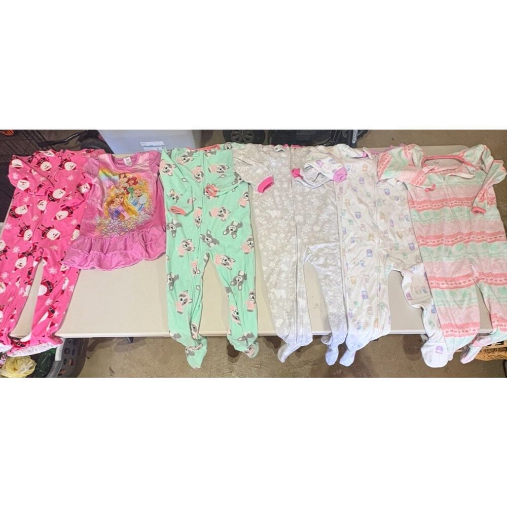 Lot Of 50 Girls Outfits (PJs, Nightgowns, Outfits), Sized 4-5, Assorted Brands